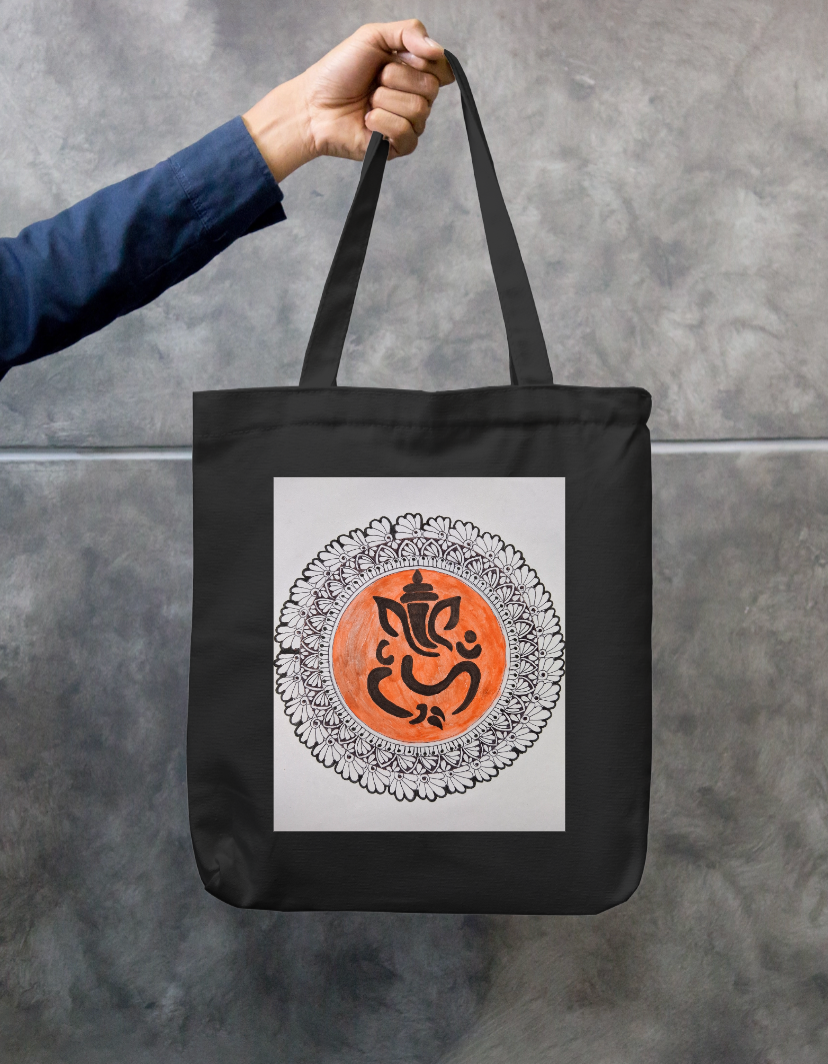 Ganeshji mandala Zipper Tote Bag by @_art_era___