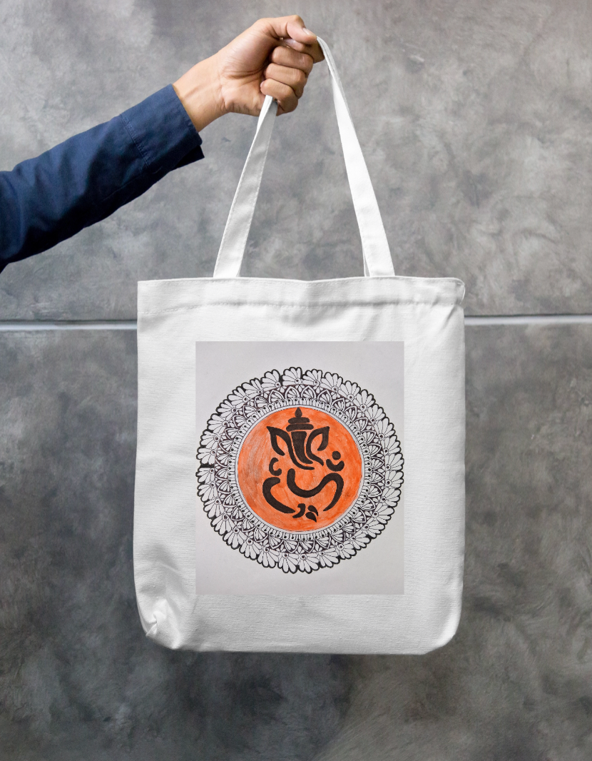 Ganeshji mandala Zipper Tote Bag by @_art_era___