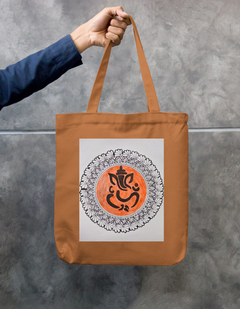 Ganeshji mandala Zipper Tote Bag by @_art_era___