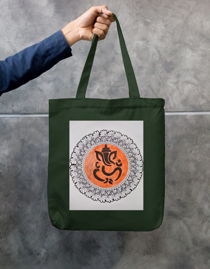 Ganeshji mandala Zipper Tote Bag by @_art_era___