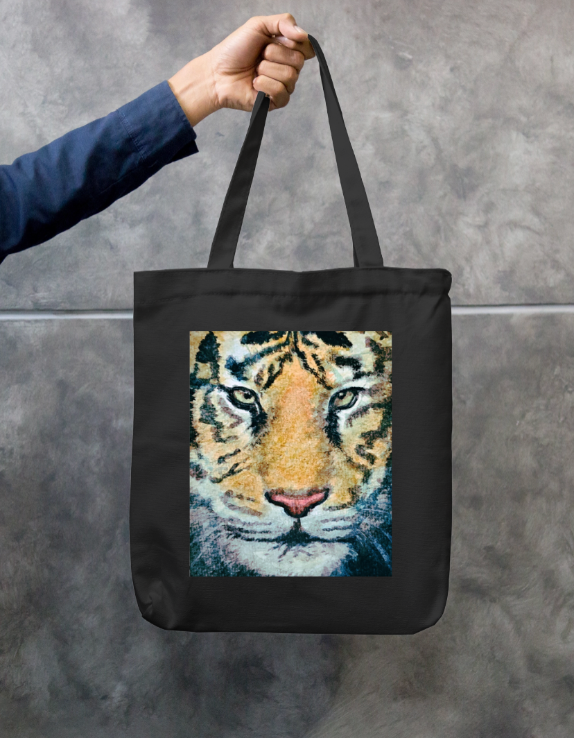 Wrath of the tiger Zipper Tote Bag by @golden.art.brush_