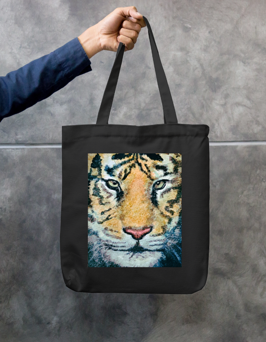 Wrath of the tiger Zipper Tote Bag by @golden.art.brush_