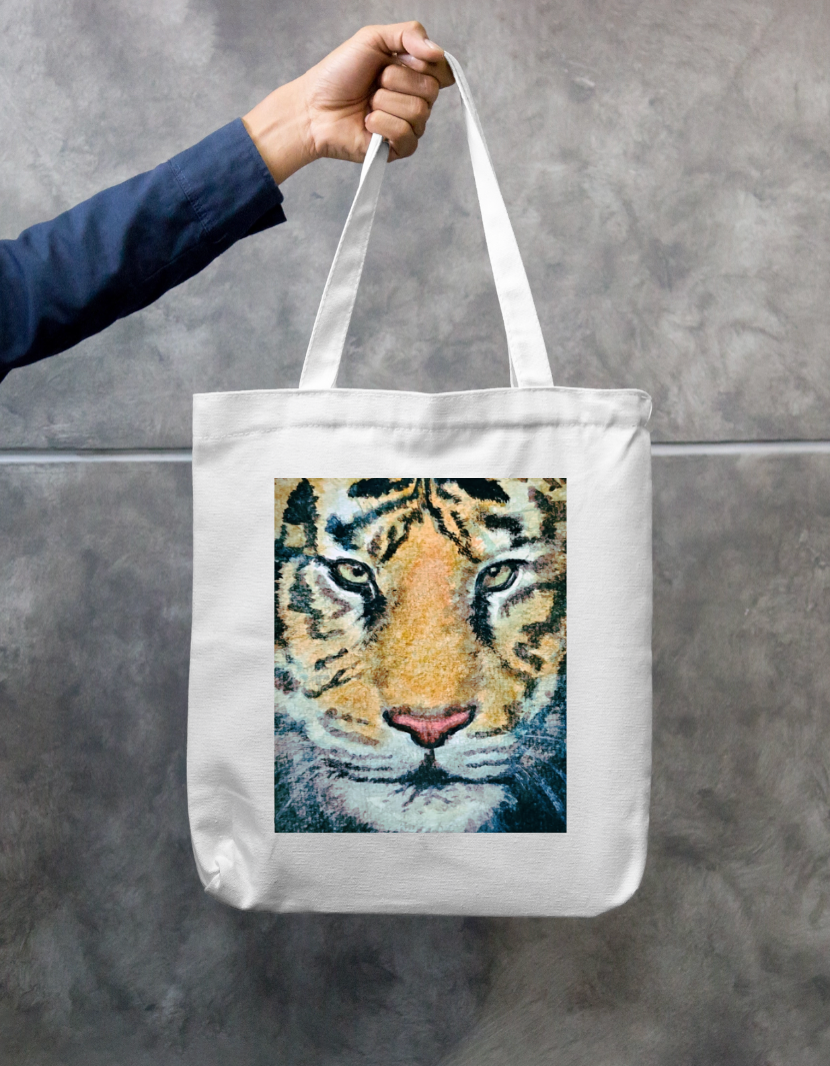 Wrath of the tiger Zipper Tote Bag by @golden.art.brush_
