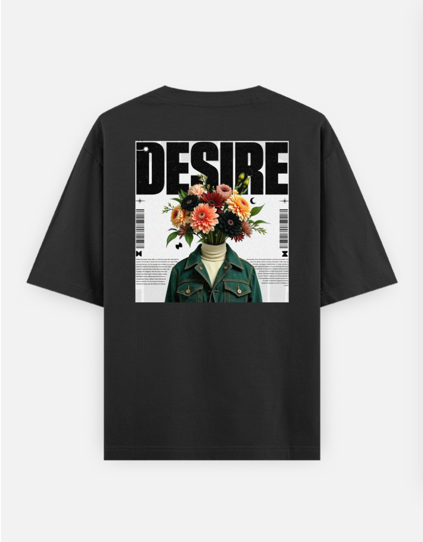 Dark humour Oversized T-shirt (Back print) by Cheanku sangma