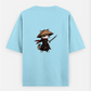 Samurai cat design Oversized T-shirt (Back print) by @funnemo2.0