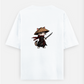 Samurai cat design Oversized T-shirt (Back print) by @funnemo2.0