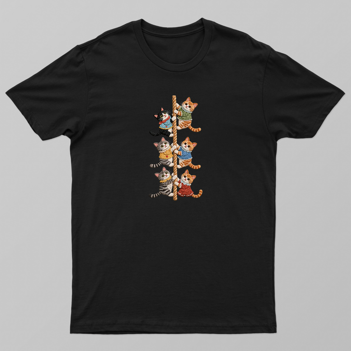 Climbing Cats Unisex T-shirt by VIMAL R
