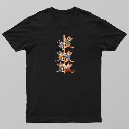 Climbing Cats Unisex T-shirt by VIMAL R