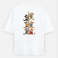Climbing cats Oversized T-shirt (Back print) by VIMAL R