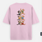 Climbing cats Oversized T-shirt (Back print) by VIMAL R