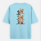 Climbing cats Oversized T-shirt (Back print) by VIMAL R