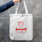 Love Yourself Heart Quote Design-Self Love - Tote Bag Zipper Tote Bag by Germila
