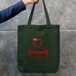 Love Yourself Heart Quote Design-Self Love - Tote Bag Zipper Tote Bag by Germila