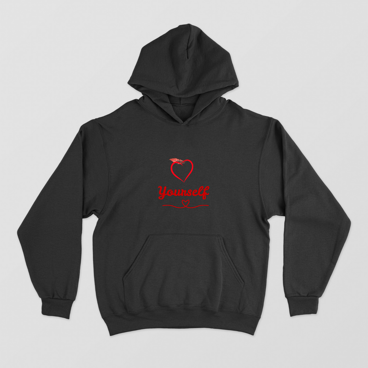 Love Yourself Heart Quote Design -Self Love - Hoodie Unisex Hoodie by Germila