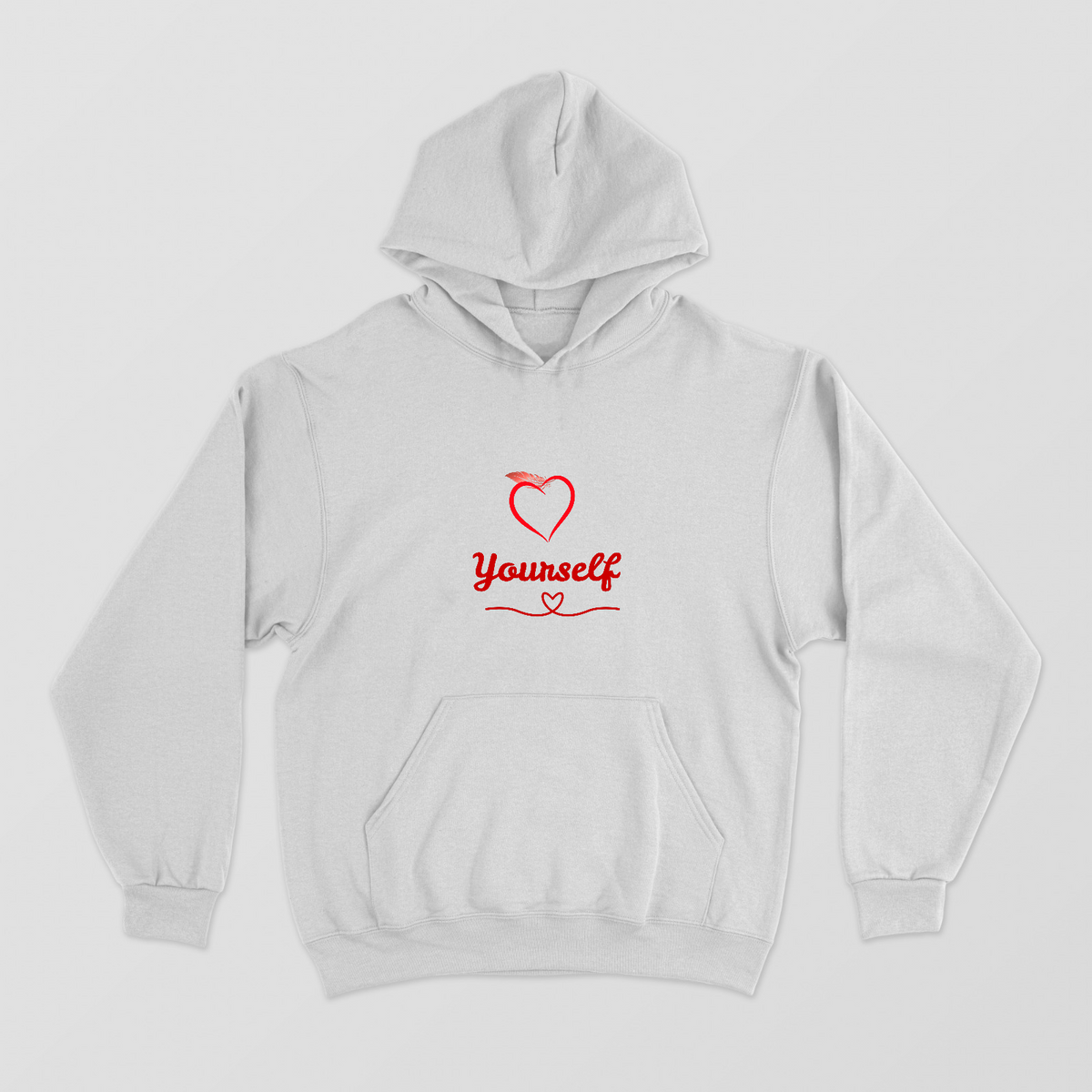 Love Yourself Heart Quote Design -Self Love - Hoodie Unisex Hoodie by Germila