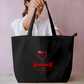 Love Yourself Heart Quote Design -Self Love -Large Tote Bag Everyday Large Tote Bag by GV Creations
