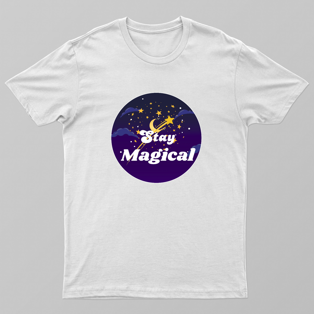 Stay Magical Moon and Stars Fantasy Design Unisex T-shirt by GV Creations