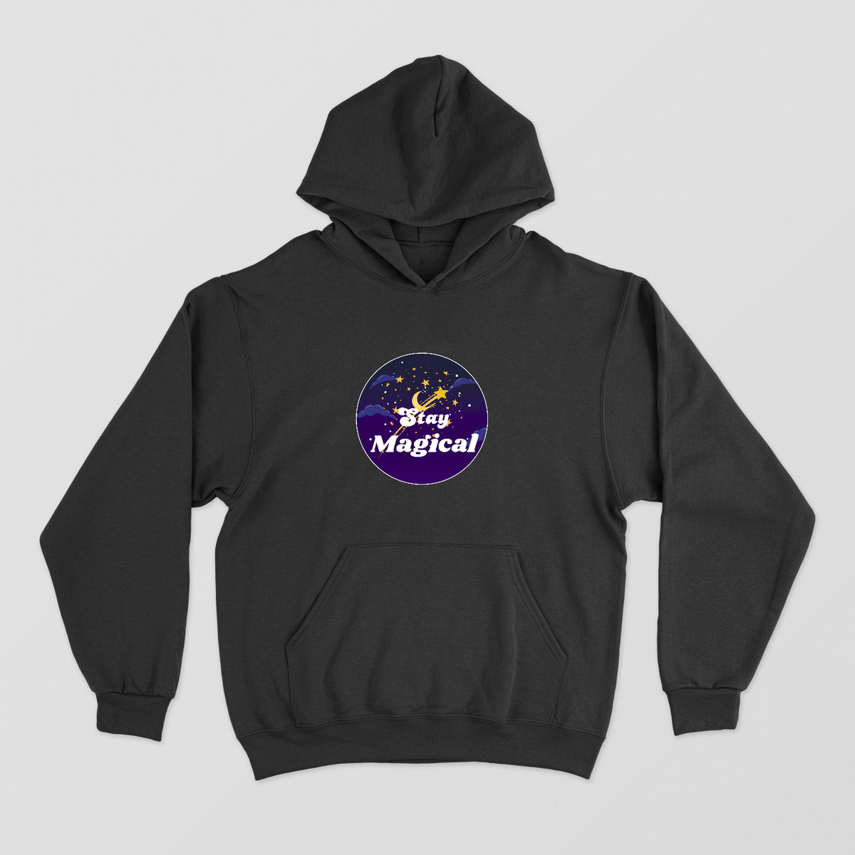 Stay Magical Moon and Stars Fantasy Design Unisex Hoodie by GV Creations