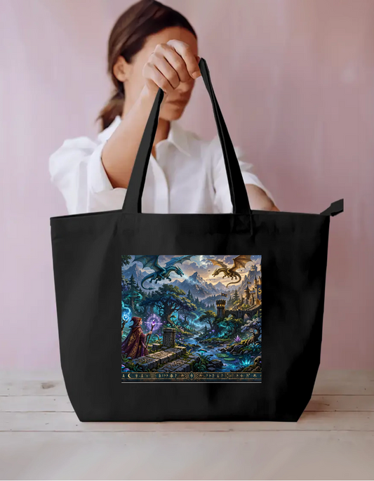 Dragon World Tote Bag Everyday Large Tote Bag by @rd_digital_store