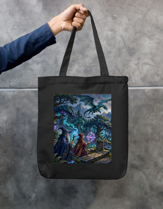 Dragon World Tote Bag Zipper Tote Bag by @rd_digital_store