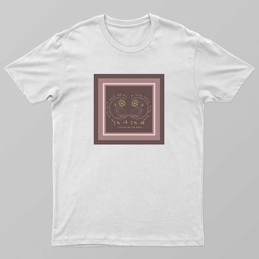 Cat On Moon Unisex T-shirt by Hetvi