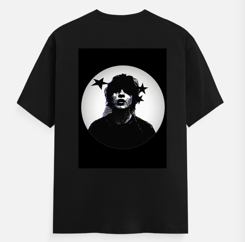 Black t shirt Unisex T-shirt back print by @wadafakansh