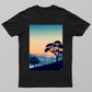 Digital sunset art Unisex T-shirt by JM arts