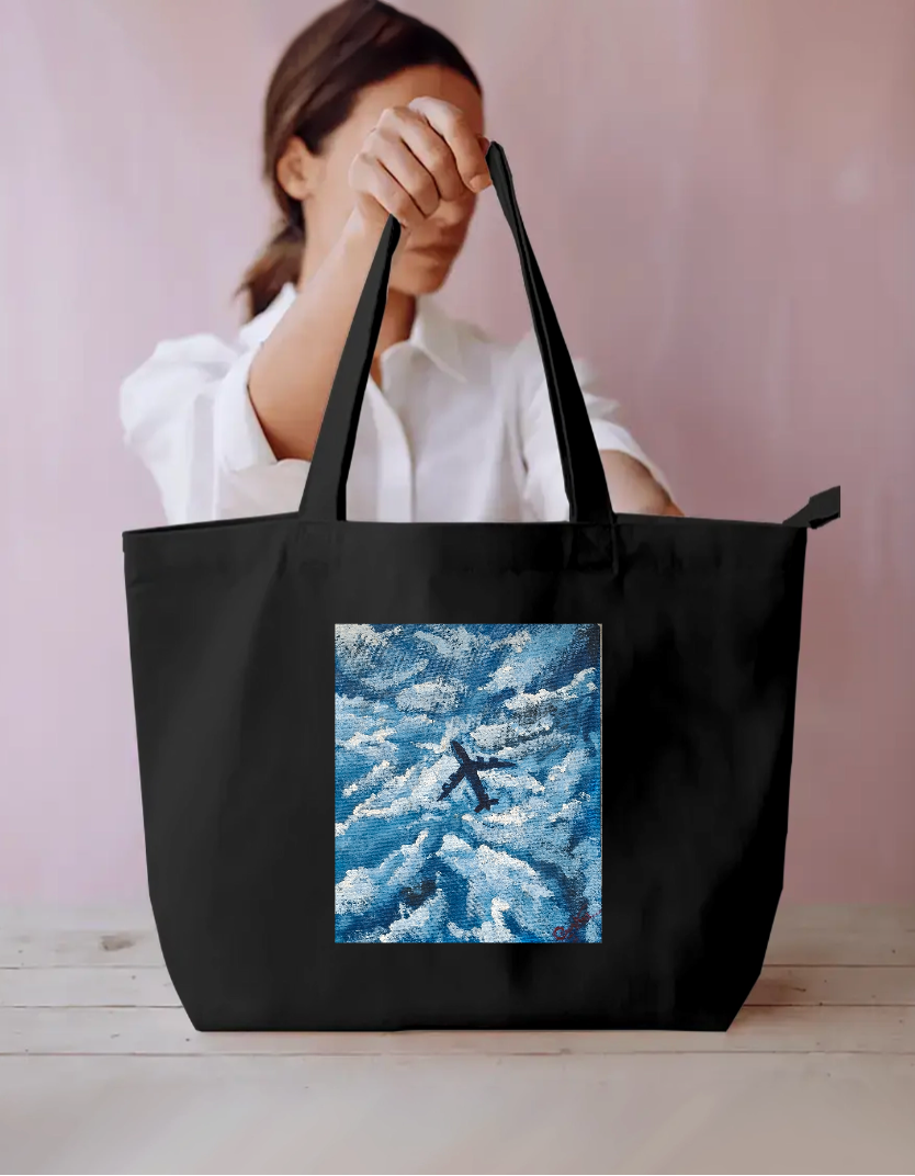 Sky Everyday Large Tote Bag by @onehourarts