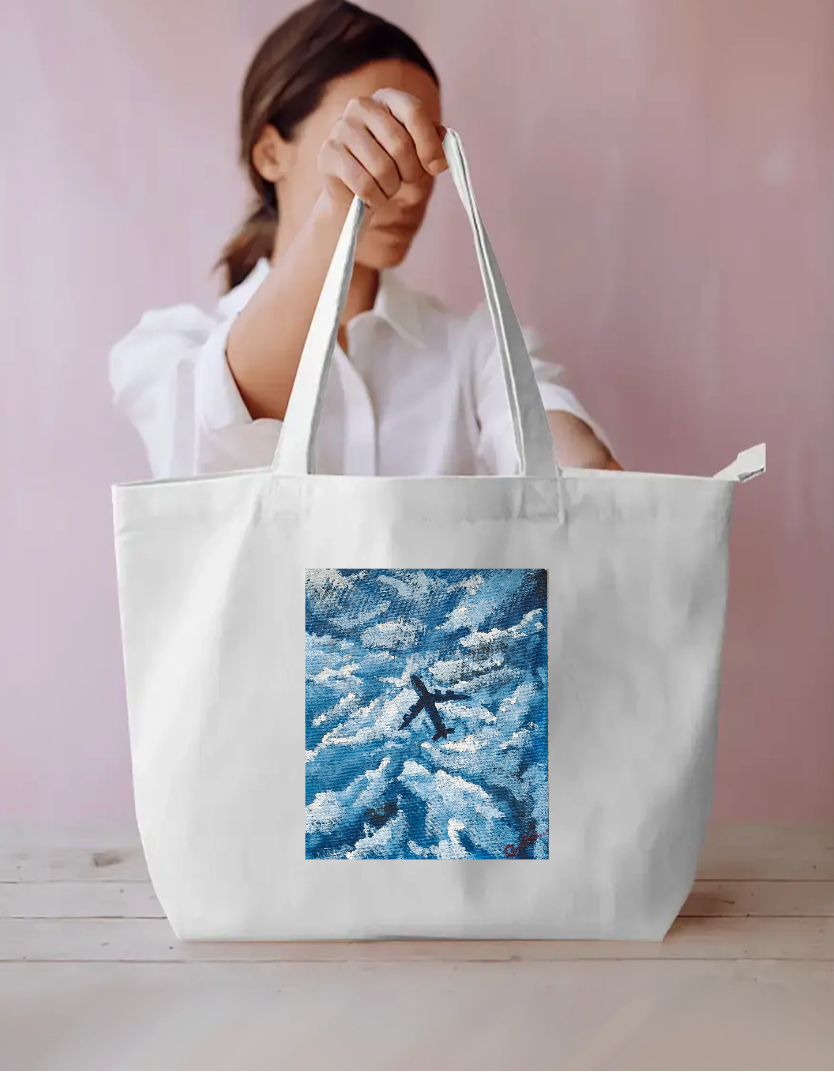 Sky Everyday Large Tote Bag by @onehourarts