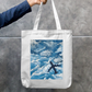 Sky Zipper Tote Bag by @onehourarts