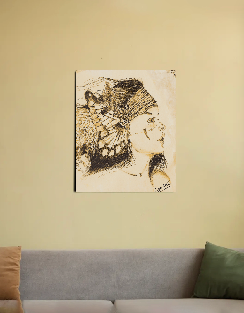 Sketch 16"x20" Canvas Poster by @onehourarts