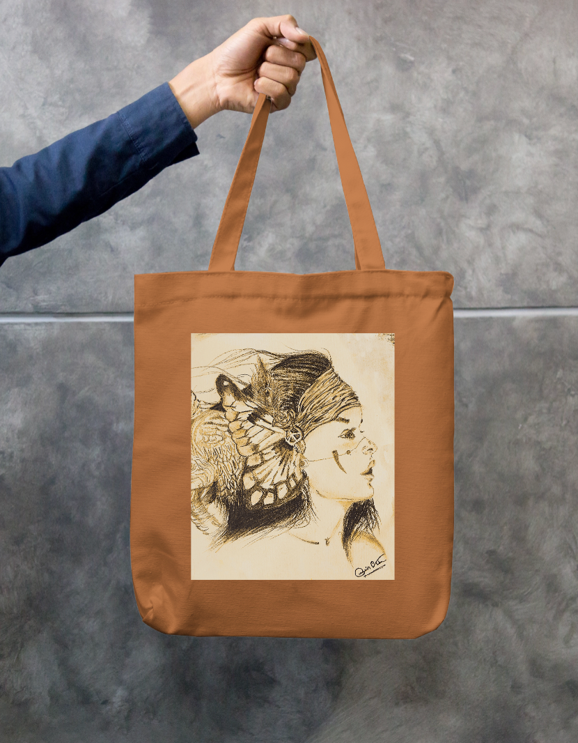 Sketch Zipper Tote Bag by @onehourarts