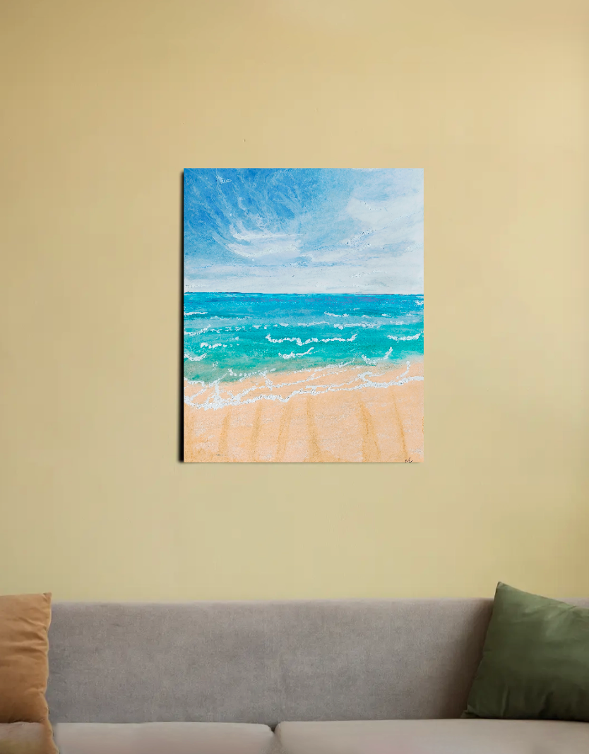 Beach 16"x20" Canvas Poster by @onehourarts