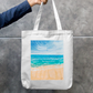 Beach Zipper Tote Bag by @onehourarts