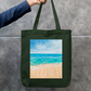 Beach Zipper Tote Bag by @onehourarts
