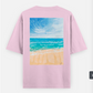 Beach Oversized T-shirt (Back print) by @onehourarts