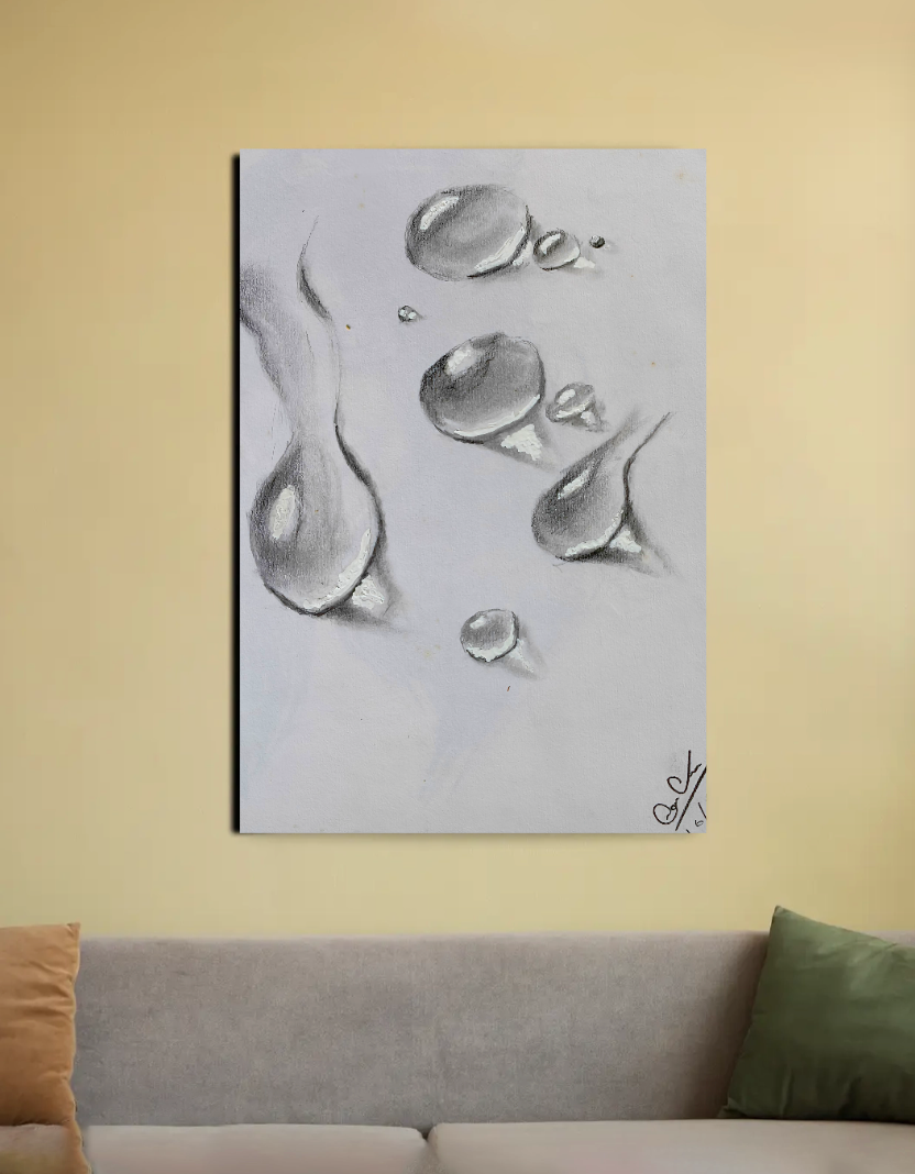 Drops 20"x30" Canvas Poster by @onehourarts