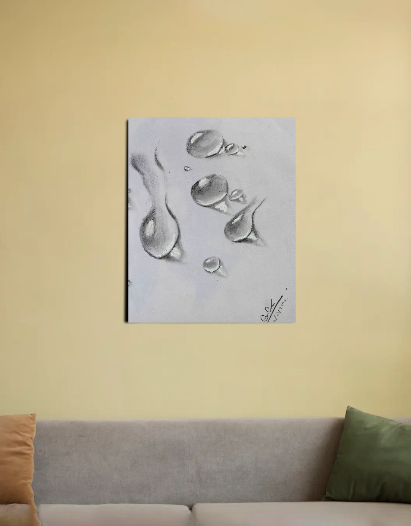 Drops 16"x20" Canvas Poster by @onehourarts
