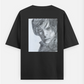 Portrait Oversized T-shirt (Back print) by @onehourarts