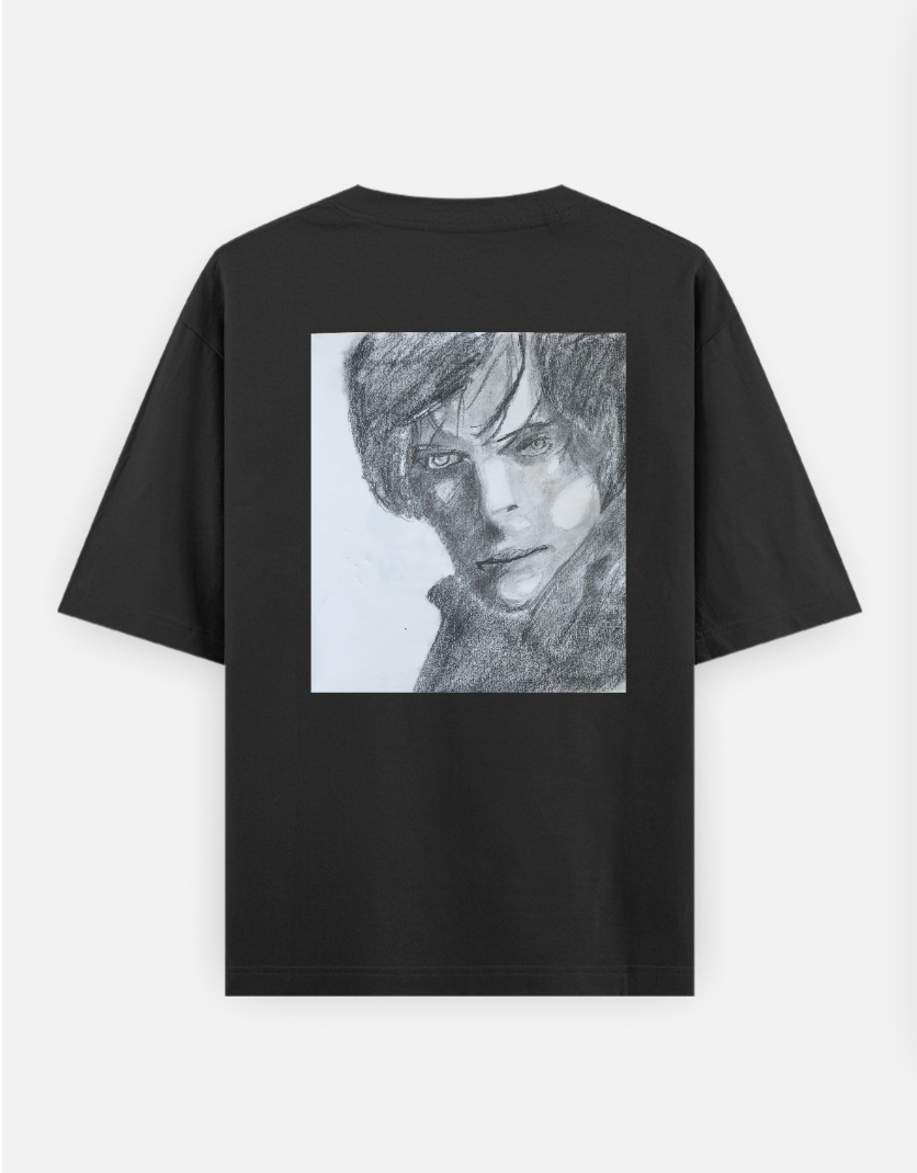Portrait Oversized T-shirt (Back print) by @onehourarts
