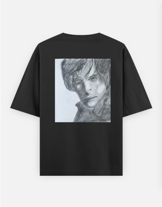 Portrait Oversized T-shirt (Back print) by @onehourarts