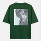 Portrait Oversized T-shirt (Back print) by @onehourarts