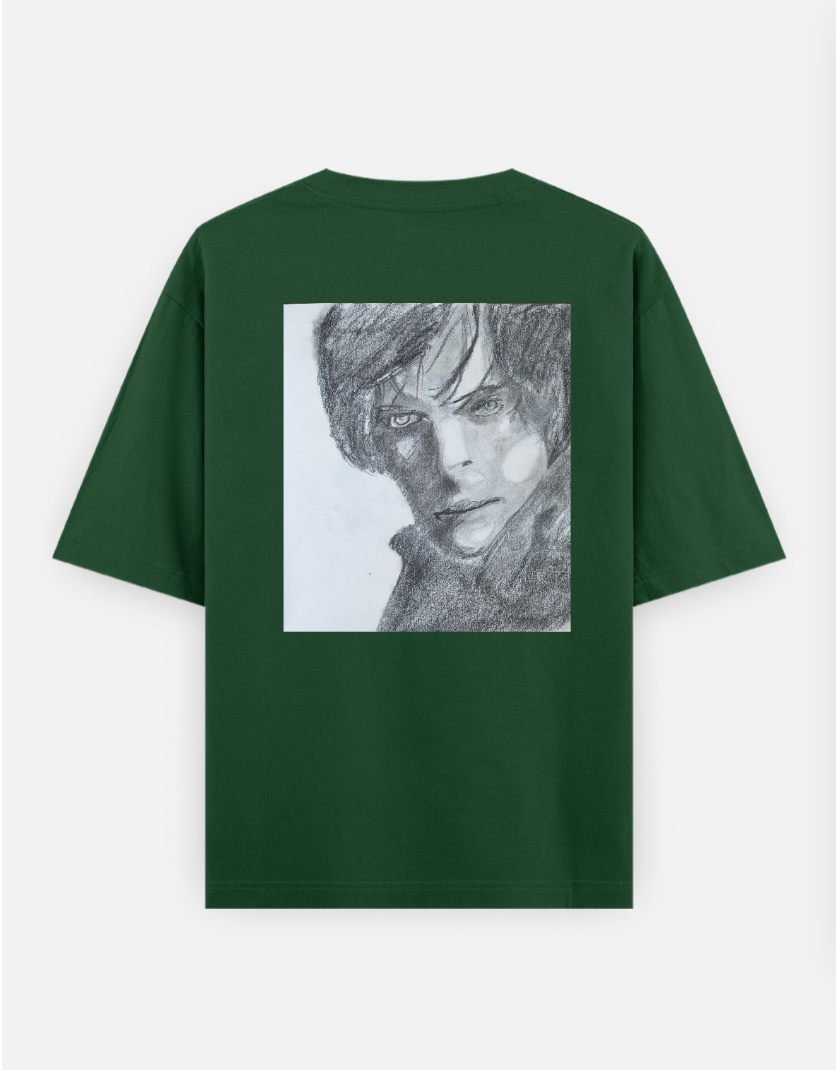 Portrait Oversized T-shirt (Back print) by @onehourarts