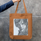 Portrait Zipper Tote Bag by @onehourarts