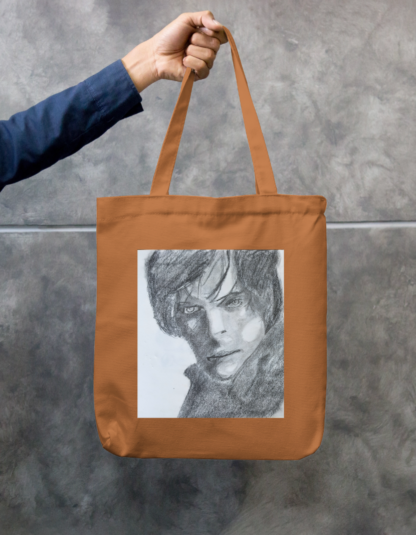 Portrait Zipper Tote Bag by @onehourarts
