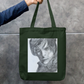 Portrait Zipper Tote Bag by @onehourarts