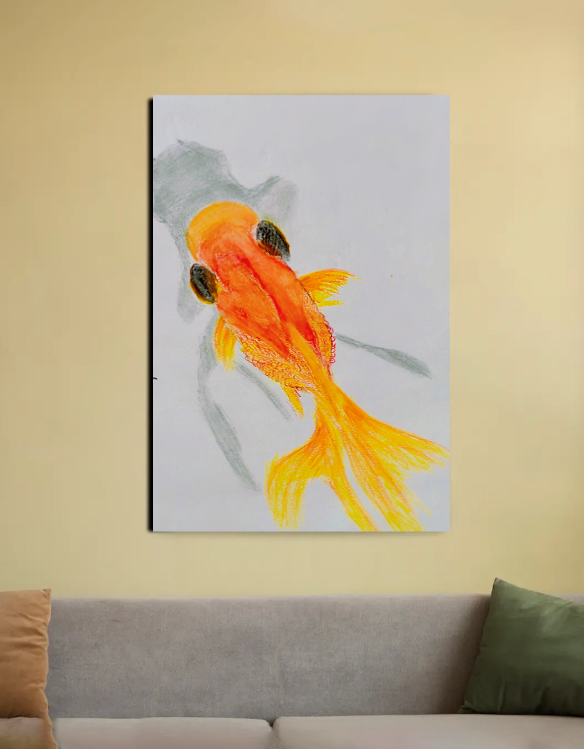 Goldfish 20"x30" Canvas Poster by @onehourarts
