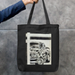 Charcoal Art Zipper Tote Bag by @onehourarts