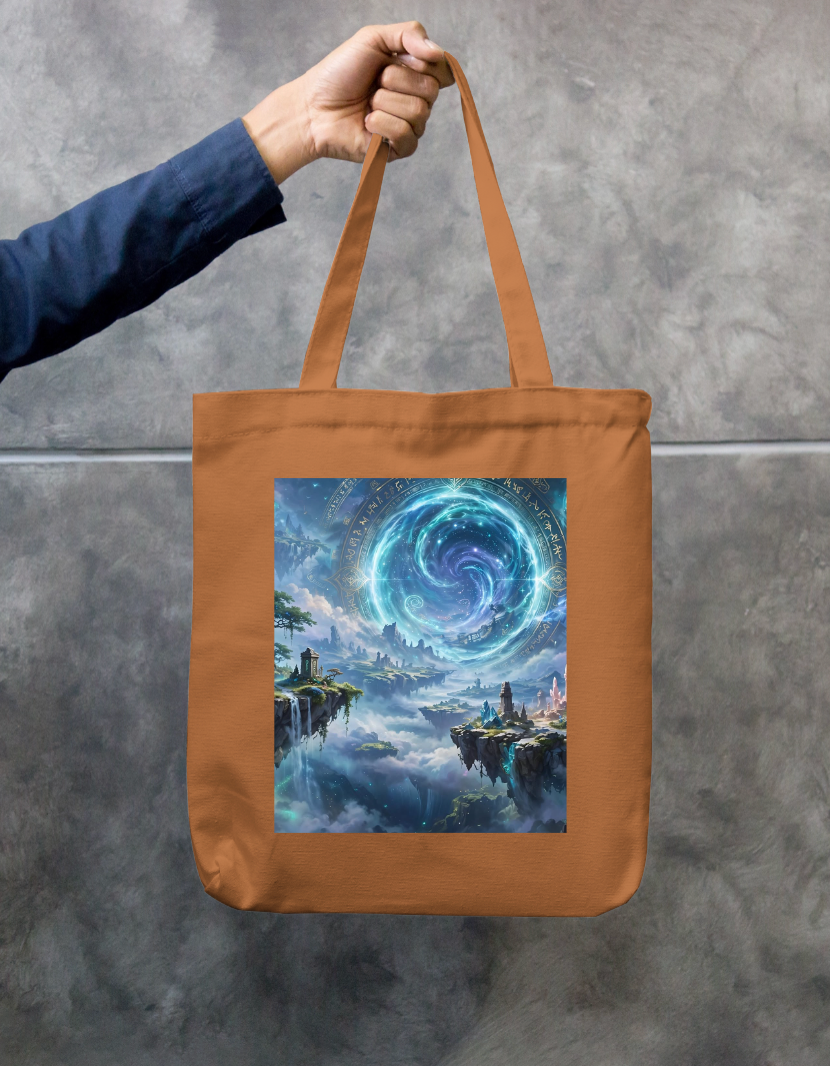 Hanging Island Tote Bag Zipper Tote Bag by @rd_digital_store