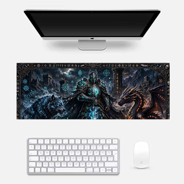 Dark Rune Knight Gaming Pad Gaming Pad by @rd_digital_store